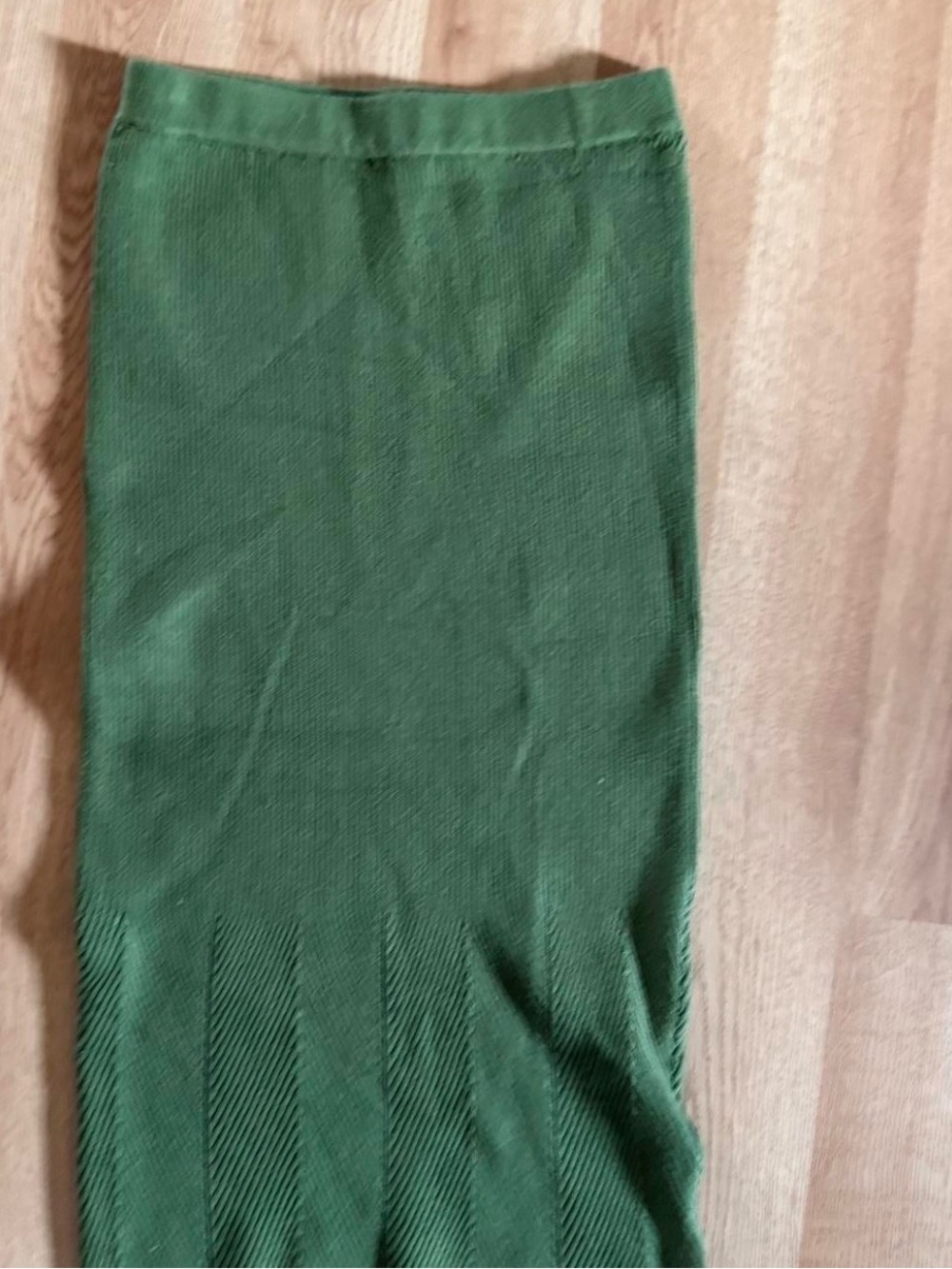 Green Knit Women's Pencil Skirt